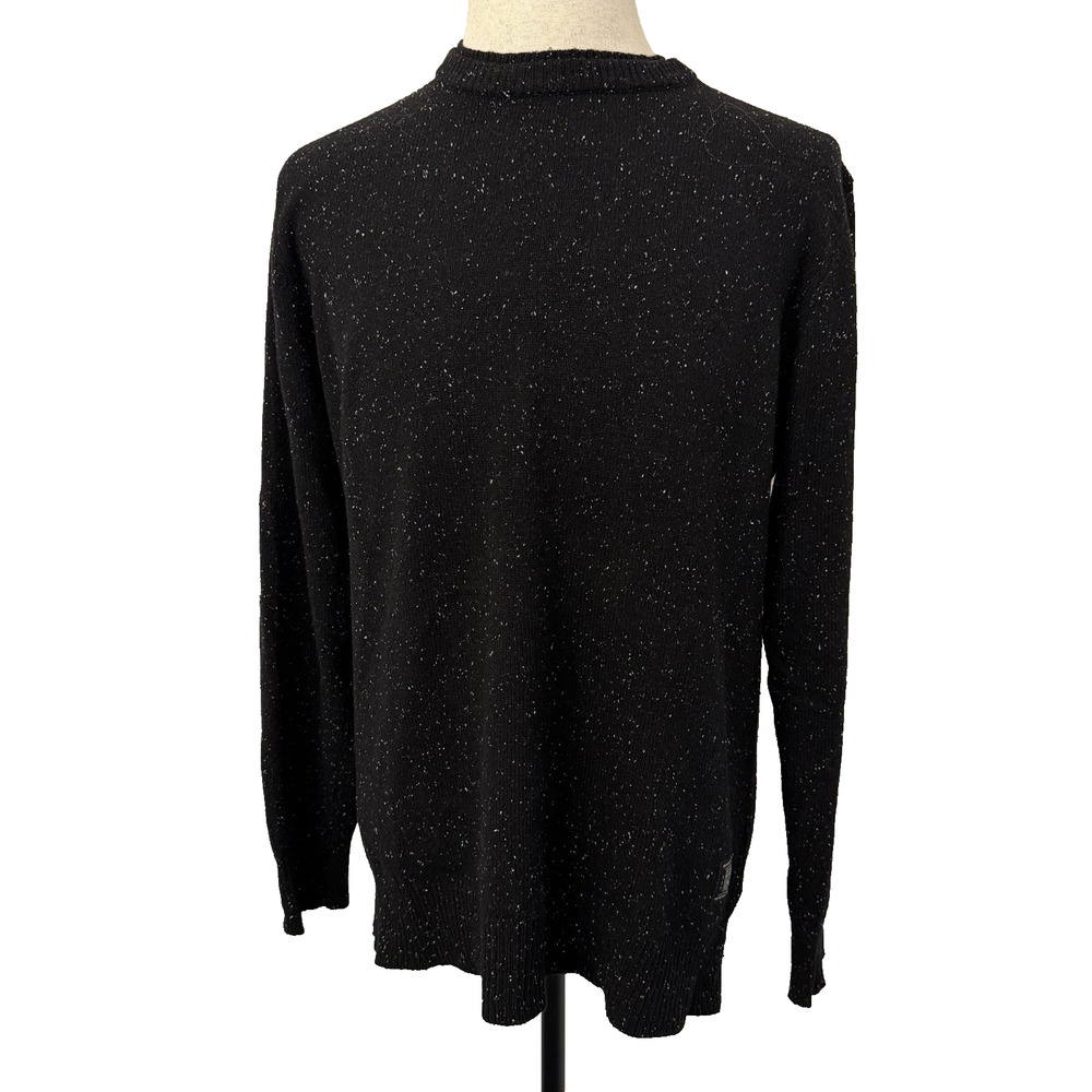 Scotch & Soda Amsterdam Couture Men’s Wool Blend Sweater XL Black Donegal Knit